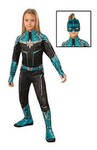 Rubies Captain Marvel Traje De Traje De Kree Para Niño, Medi