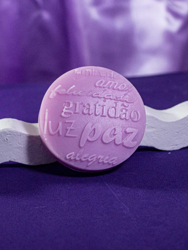 Molde Forma Silicone Redondo Paz-amor-felicidade Grande