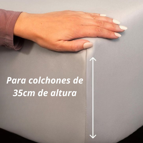 Juego De Sábanas 600 Hilos 2 1/2 Plazas Ultra Suave Gris Liso