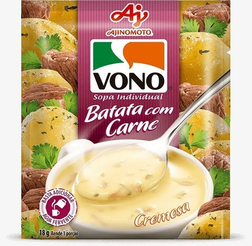 Kit De 23 Vono Individual Batata Com Carne: 23 Unidades 18g