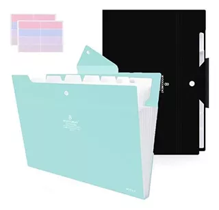 2 Pack Expanding File Folders 8 Pockets Accordion File ...