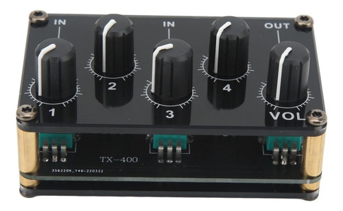 Mini Placa De Som Mixer, 4 Entradas E 1 Saída, Console Portá