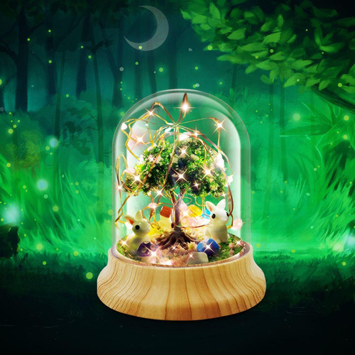 Diy Night Light Materials Bunny Lamp Lámpara De Noche Para