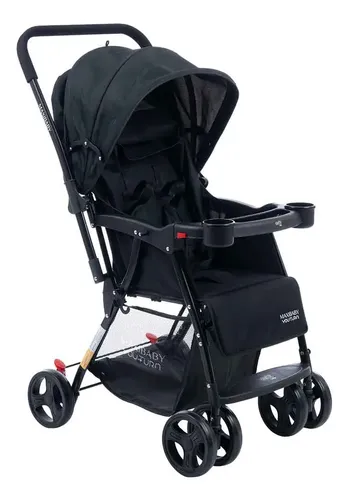 Carrinho Bebê Passeio Reversível Youturn Preto - Maxi Baby