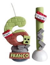 Comprar Vela + Bengala Temática Minecraft En Porcelana Fría
