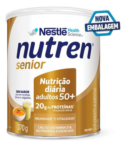 Nutren senior sem sabor lata 370gr