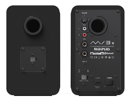Imagen 3 de 4 de Monitores Estudio Activos Midiplus Mi3 Bluetooth Negro Par