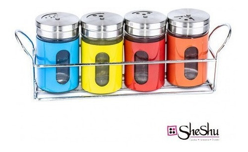 Especiero De Acero Inox Colores X Set X 4 Unid - Sheshu Home