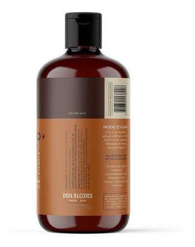 Shampoo Para Cabelo Masculino 230ml - Coffee - Don Alcides