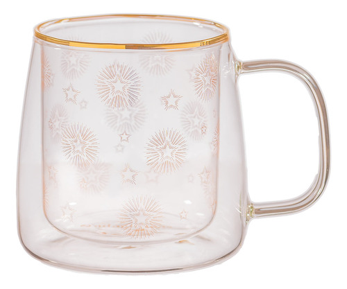 Taza Doble Vidrio Shiny Stars 400 Ml