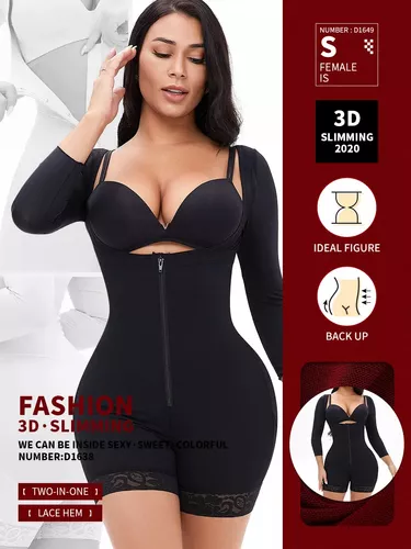 Fecho De Manga Comprida Halter Shapewear Fit