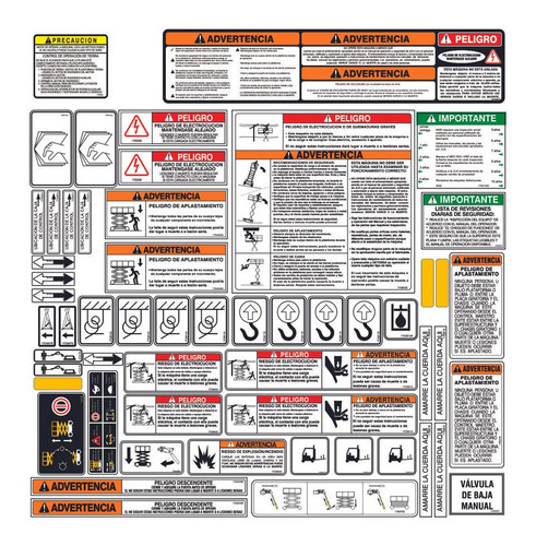 Etiquetas De Seguridad Para Elevador De Canastilla