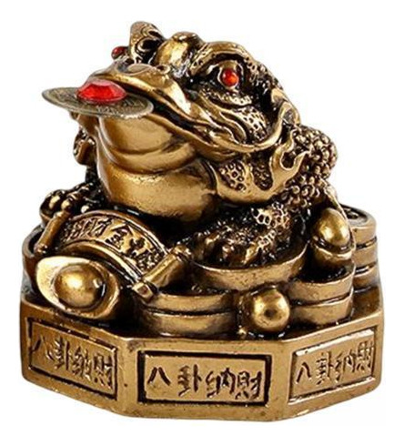 2 Lucky Charm Wealth Frog Figurita Ranas De Dinero De Bronce