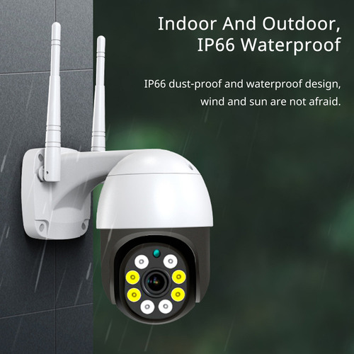Cámara De Seguridad Wifi Pan Tilt De 720p Con Vista De 360°,