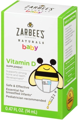 Zarbee's Naturals Vitamina D Bebe Apoyo Huesos Dientes Sanos