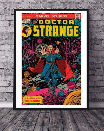 Poster Cuadro 33x48cm Doctor Strange Multiverso Marvel Arte 