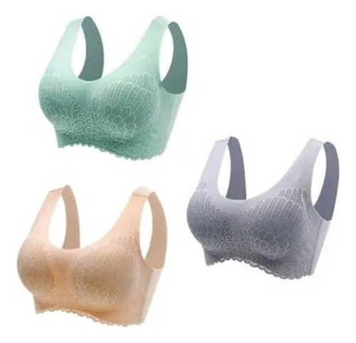 3pcs Bra Push Up Brassier Tirantes Para Brasier Brasieres