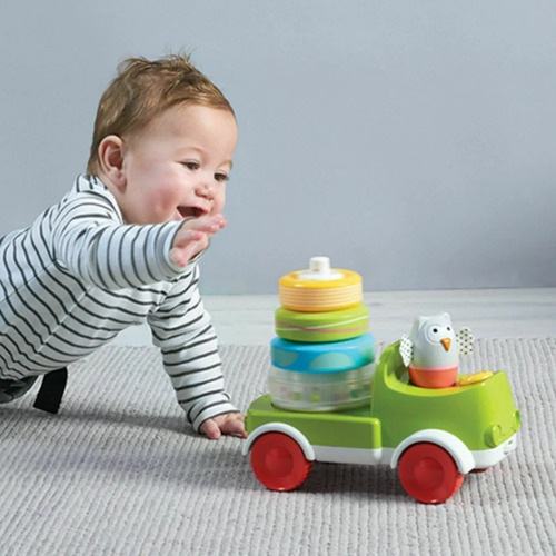 Imagen 2 de 5 de Tractor Juguete Apilable Taf Toys Crawl & Stack