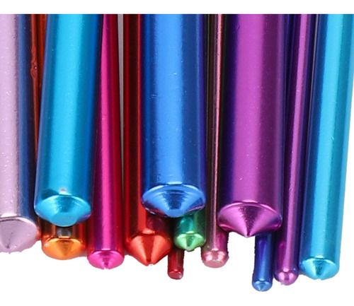 Set De Ganchillo Aluminio Multicolor Diy De Punto 30pcs