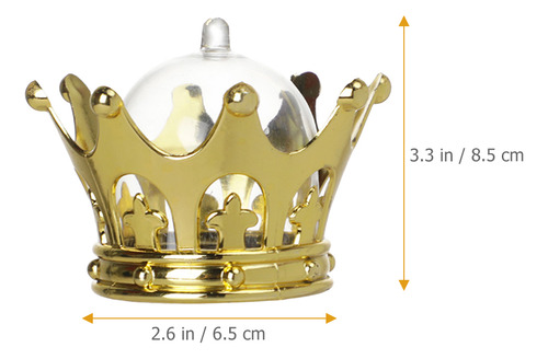 Caja De Caramelos Con Forma De Corona Para Cupcakes, 12 Unid