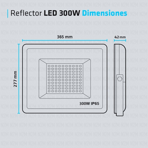 Imagen 4 de 10 de Reflector Led 300w Multiled Alta Potencia Exterior Premium