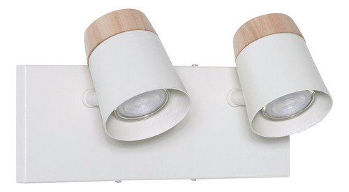 Aplique Pared 2 Luces Monaco Madera Led Gu10 Vg