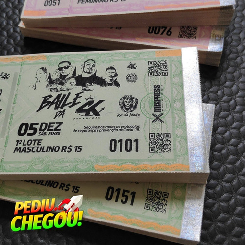 Imagem 4 de 6 de Ingresso Impressão P&b Simples . 500 Unids