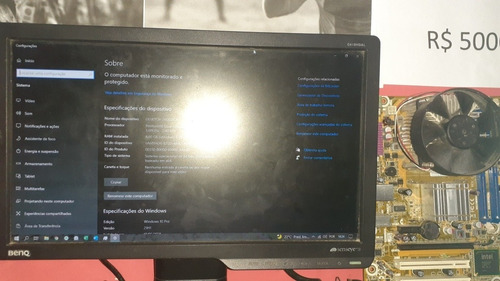 Imagem 2 de 4 de Cpu, Monitor, Teclado, Mouse E Estabilizador Pc Completo