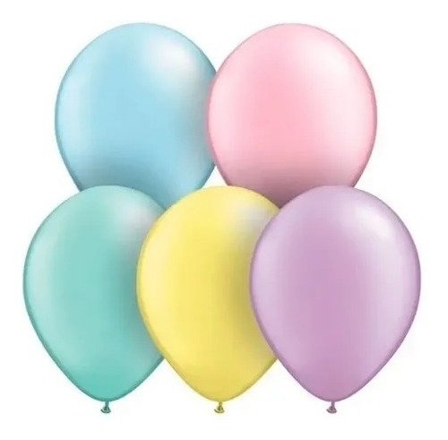 Kit 100 Balão Bexiga N° 7  Mista Candy Color 