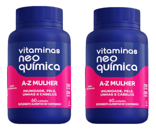 Kit C/ 2 Vitamina Neo Quimica A-z Mulher 60 Comprimidos