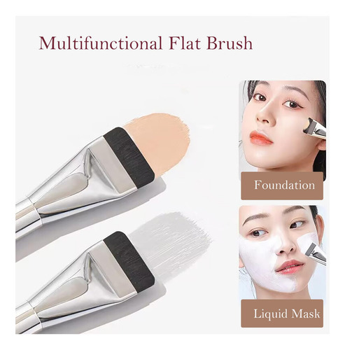 Brocha Para Base Brocha De Maquillaje Plana LĂquida Butiyo 1