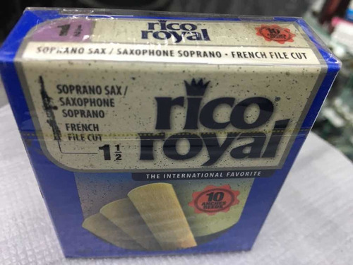 Palheta Rico Royal Sax Soprano N° 1,5 C/ 10 Unidades