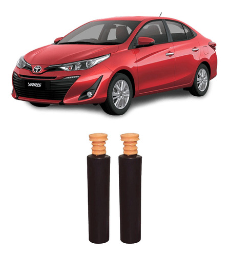 Par Kit Batente Coifa Traseiro Yaris Sedan 2018 2019 2020 21