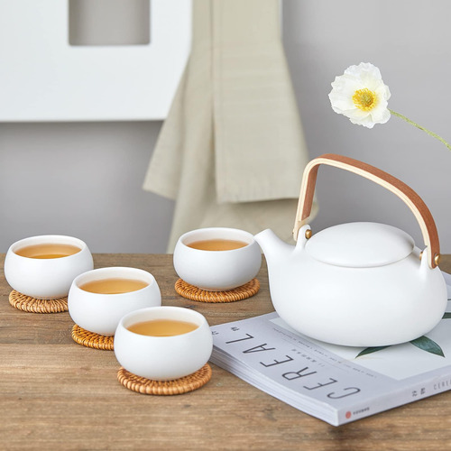Juego De Té Japonés Moderno De Zens, Tetera Japonesa De Cerá