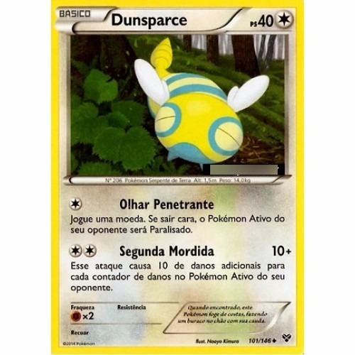 Dunsparce - Pokémon Normal Incomum 101/146 Pokemon Card Game