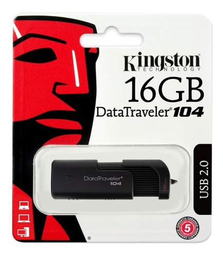 Memoria Usb Portátil 2.0 16gb Datatraveler Dt104 Kingston