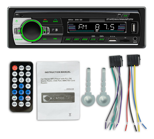 530 Auto Estéreo Bluetooth Asistente Voz 2 Usb Fm Aux