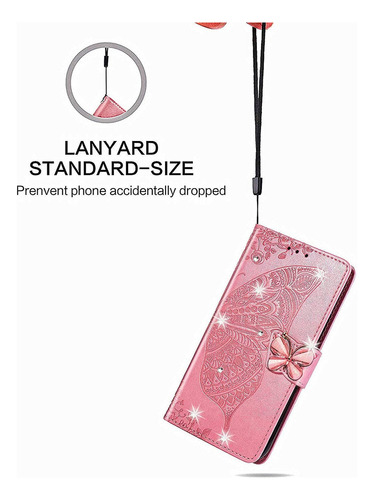 Funda Tipo Cartera Para Samsung Galaxy A53 5g, 3d Butterfly