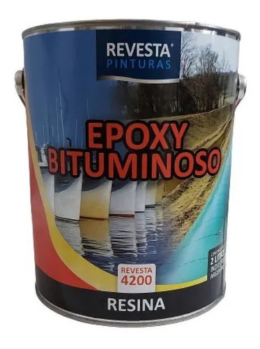 Pintura Nautica Bituminoso Epoxi Revesta 4200 X4 Lts