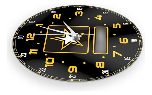 Reloj De Pared 12 Pulgadas Ejército Usa Modelo Silencioso Color De La Estructura Color Del Fondo