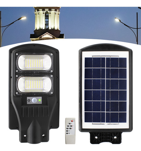 Luminária Pública Solar 100w Poste Rua Com Sensor Led Frio
