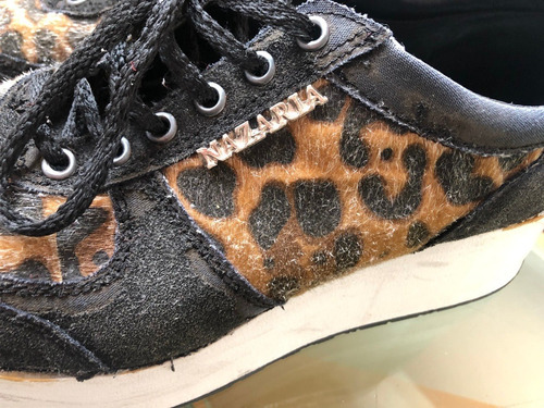 Nazaria Zapatillas Animal Print Plataforma Talle 38