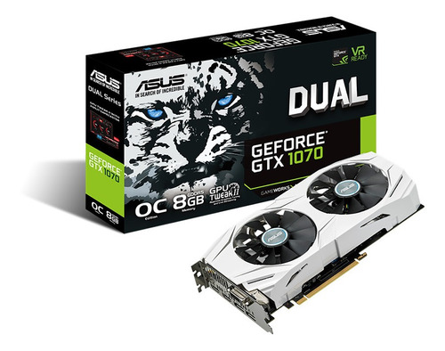 Placa de video Nvidia Asus  Dual GeForce GTX 10 Series GTX 1070 DUAL-GTX1070-O8G OC Edition 8GB