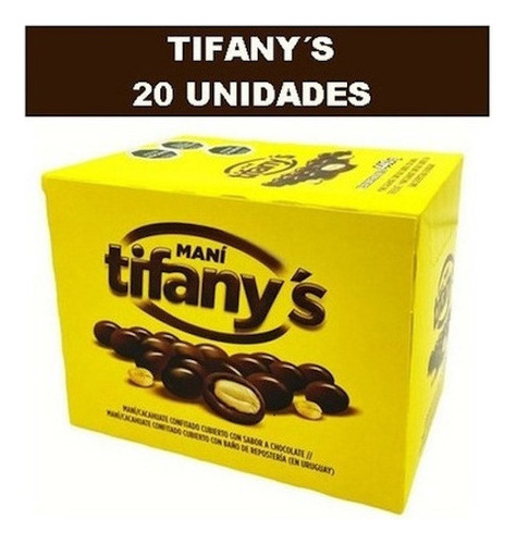 Chocolate Tifany's Mani Bañado En Chocolate Caja X 24 Unid