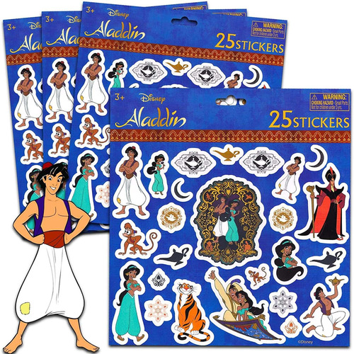 Disney Aladdin - Paquete De 4 Pegatinas De Jazmín De Princes