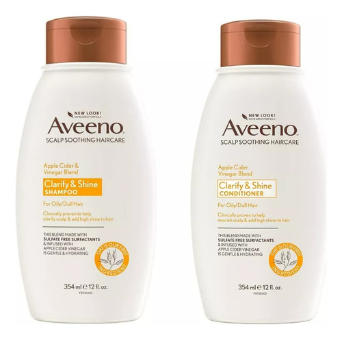 Kit Shampoo Y Acondicionador Aveeno Aclara Y Da Brillo