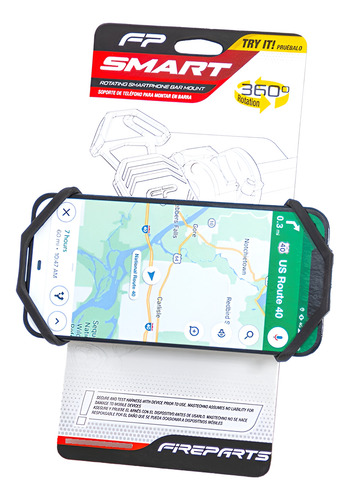 Soporte Porta Celular Moto Fire Parts Silicona Correa 360