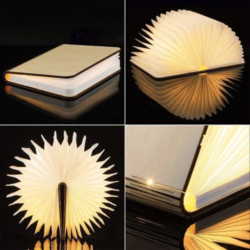 Lámpara Lectura Noche Recargable Luces Decorativa Libro Led