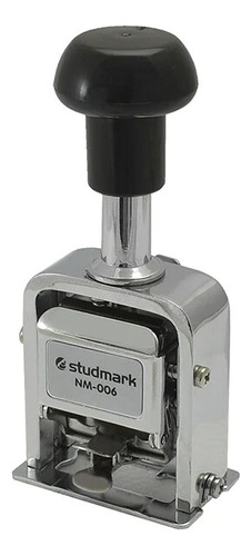 Numerador Automático 6 Dígitos Metalico Studmark Tinta Nm