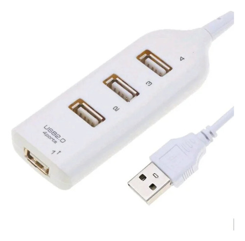 Regleta Hub Usb Portátil Multiplicador 4 Puertos Usb 2.0